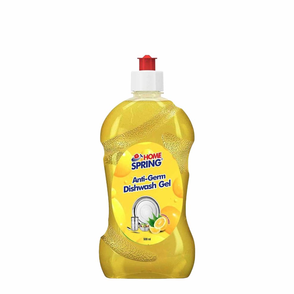 Home Spring Anti-Germ Dishwash with (Lemon & Neem) – 500 ml (PET Bottle)