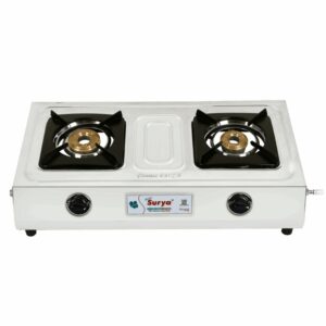Elegent (Classic Premium Stainless Steel Manual Ignition Tri Pin Brass 2 Burner Gas Stove)